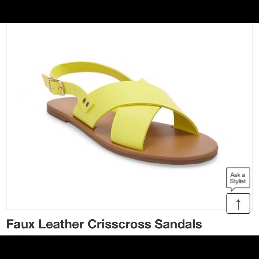 Forever21 Faux Leather Crisscross Sandal